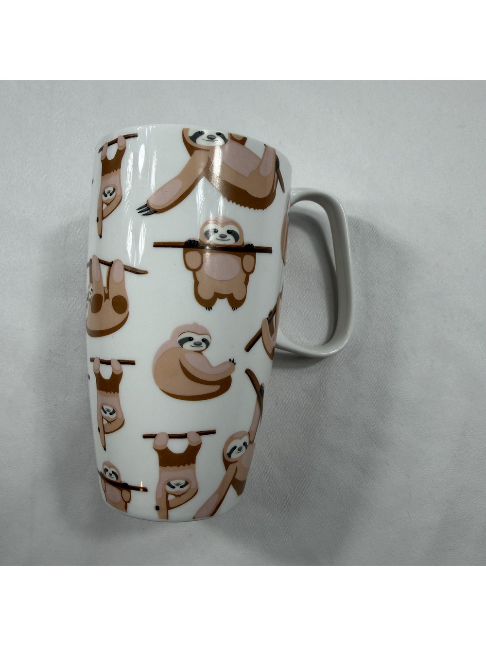 Coco + Lola Tall Ceramic Coffee Mug with Sloth Design